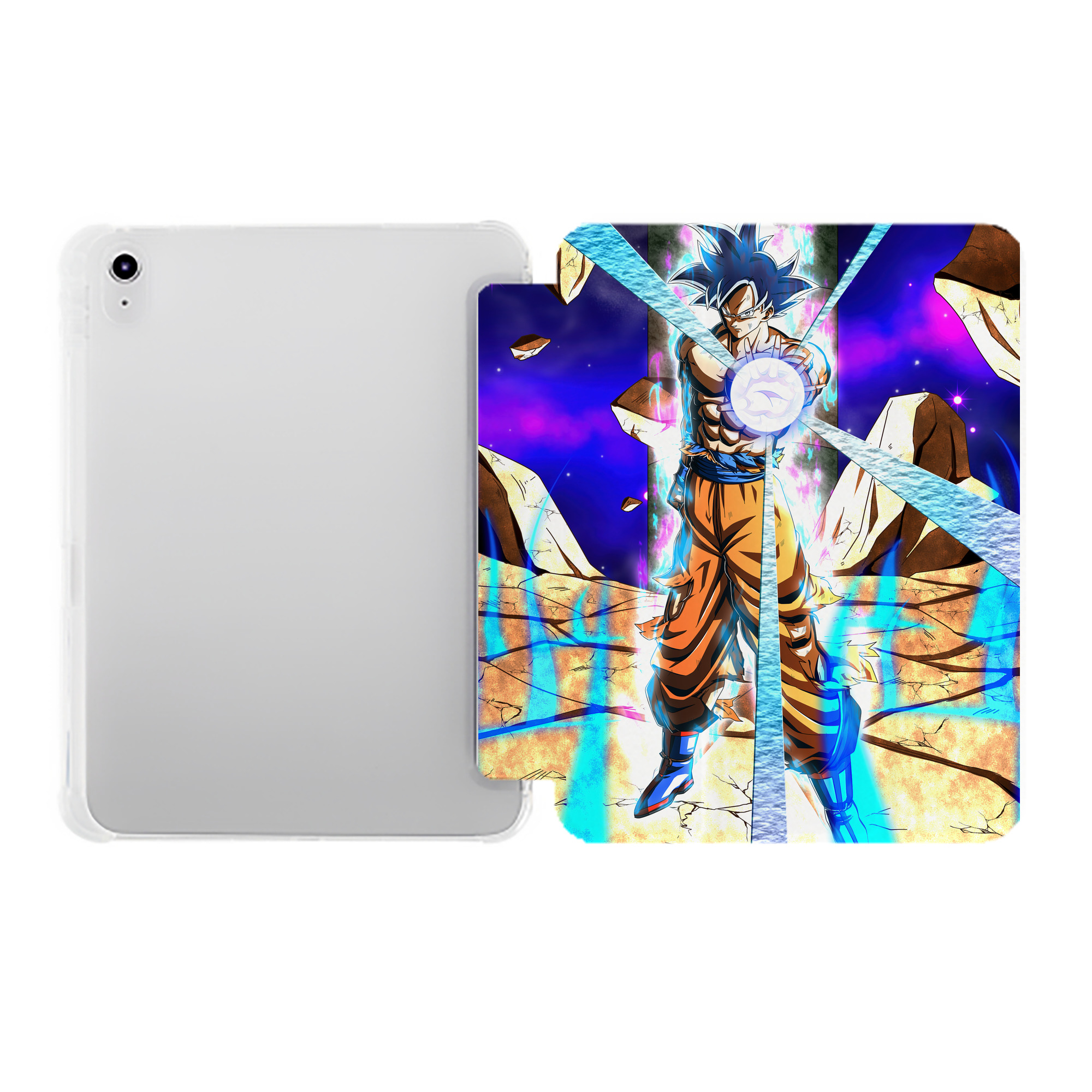 （画像用） ドラゴンボール DRAGON BALL IPad ケース ペン収納付き 三つ折りスタンド PUレザー×シリコン 対応機種9.5/10.5/10.9インチ
